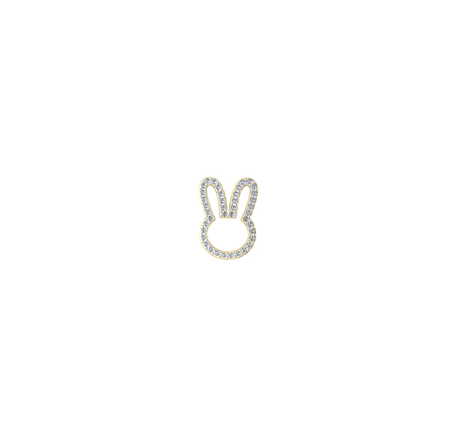 18k Mini Diamond Bunny Pendant